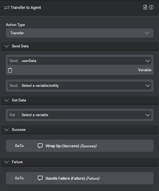 Transfer actions