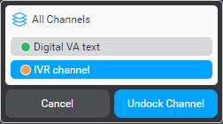 Channel selector edit mode one selected