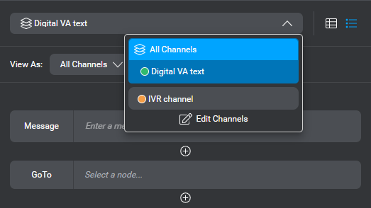 Channel selector one undocked