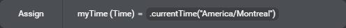 Compact assign current time