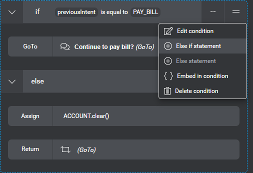 Compact condition menu add elseif