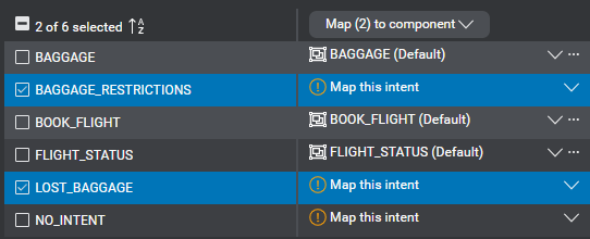 Intent mapper select multiple