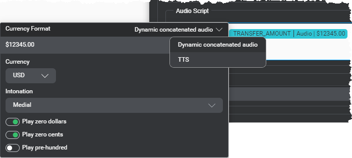 Message annotate audio script choose tts