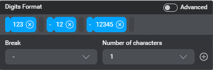 Message format editor digits initial