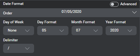 Output formatting text date