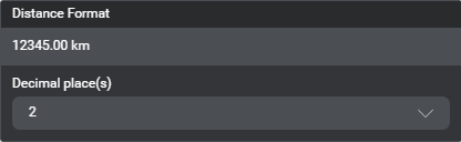 Output formatting tts distance