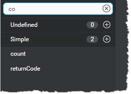 Panel variables filter