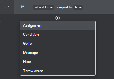 Prop condition add assign initial