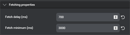 Prop data access latency message fetching properties