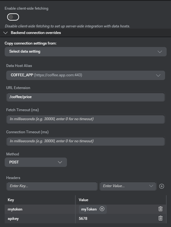 Prop data access server side integration