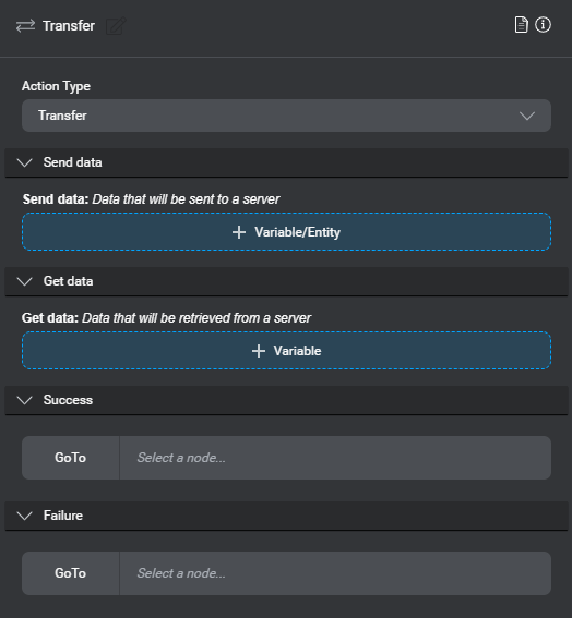 Prop external actions node transfer