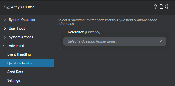 Prop question answer node advanced question router