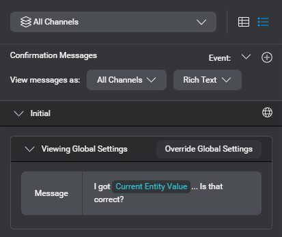 Prop question answer node confirmation global