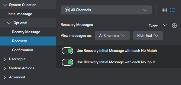 Prop question answer node recovery blank