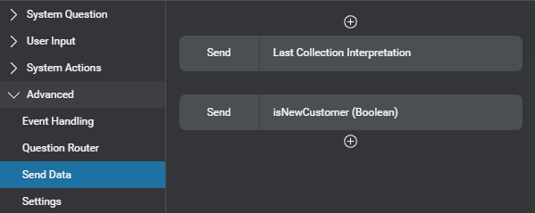 Prop question answer node send data