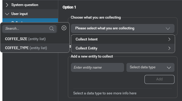 Prop question answer node user input