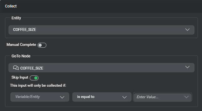 Prop question router node skip input condition blank