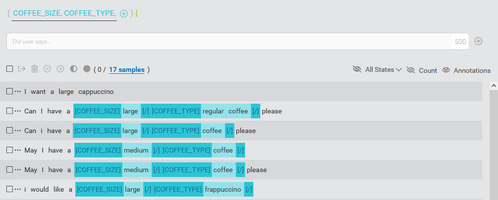 Annotate samples