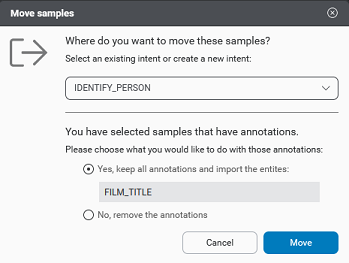 move samples