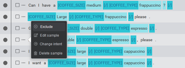 Exclude sample